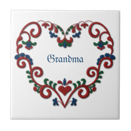 Zweeds Noors Aangepast hart Tegeltje