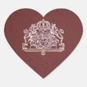 Zweeds paspoort hart sticker (Voorkant)
