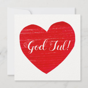 Zweeds Prettig jul! Red Heart Persoonlijk Kaart