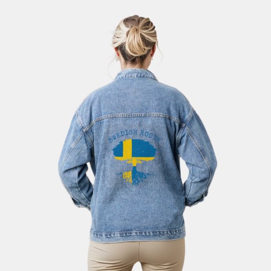 Zweeds Roots Flag Denim Jacket (Model)