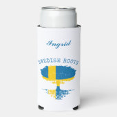 Zweeds Roots Flag gepersonaliseerd (Seltzer Voorkant)
