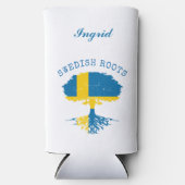 Zweeds Roots Flag gepersonaliseerd (Voorkant)