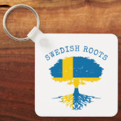 Zweeds Roots Flag Sleutelhanger (Voorkant)