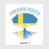 Zweeds Roots Flag Vinyl Sticker (Vel)