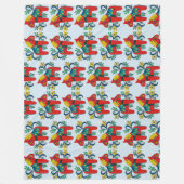 Zweeds Scandinavian Dala Horse Large Pattern Fleece Deken (Voorkant)