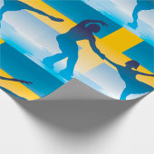Zweeds schaatsduo Silhouette Cadeaupapier