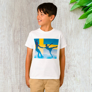 Zweeds schaatsduo Silhouette T-shirt