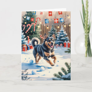 Zweeds Vallhund Dog Christmas Wenskaart Kaart