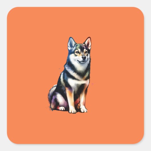 Zweeds Vallhund Dog Vierkante Sticker (Voorkant)