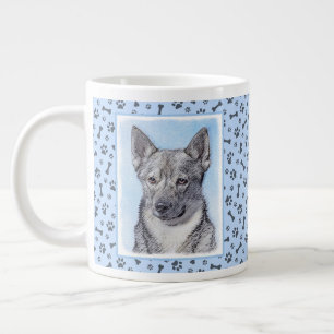 Zweeds Vallhund-schilderij - Kute Original Dog Art Extra Grote Beker