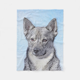 Zweeds Vallhund-schilderij - Kute Original Dog Art Fleece Deken