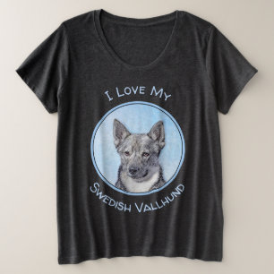 Zweeds Vallhund-schilderij - Kute Original Dog Art Grote Maat T-shirt