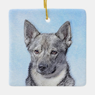 Zweeds Vallhund-schilderij - Kute Original Dog Art Keramisch Ornament