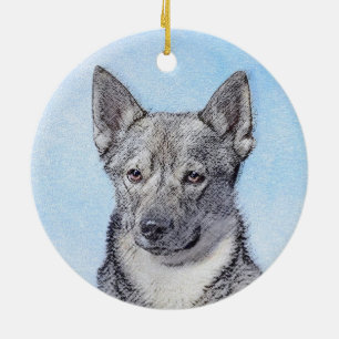Zweeds Vallhund-schilderij - Kute Original Dog Art Keramisch Ornament