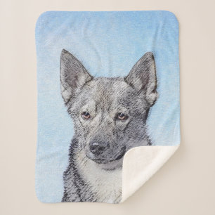 Zweeds Vallhund-schilderij - Kute Original Dog Art Sherpa Deken
