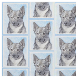 Zweeds Vallhund-schilderij - Kute Original Dog Art Stof