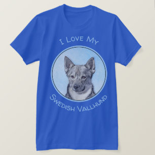 Zweeds Vallhund-schilderij - Kute Original Dog Art T-shirt