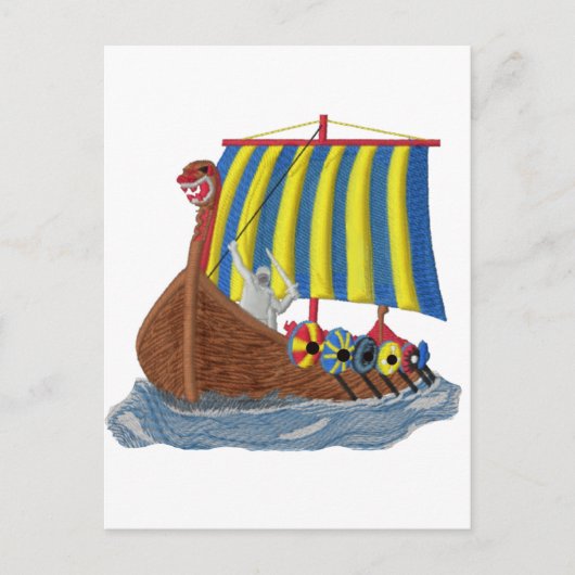 Zweeds Viking Ship Briefkaart (Voorkant)