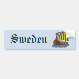 Zweeds Viking Ship Bumpersticker