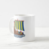 Zweeds Viking Ship Koffiemok (Voorkant links)