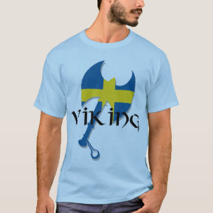 Zweeds Viking Zweedse vlag Ax T-shirt