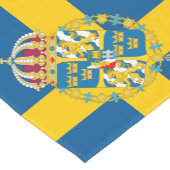 Zweeds Vlag & Zweeds reizen, vakantie- en sportfan Korte Tafelloper (Hoek)