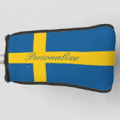 Zweeds vlaggestaat monogram golfhoofdbedekking golfheadcover (Voorkant)