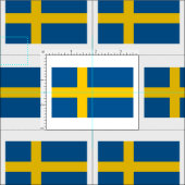 Zweeds vlagpatroon aangepaste stof DIY textiel (Delen)