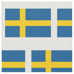 Zweeds vlagpatroon aangepaste stof DIY textiel