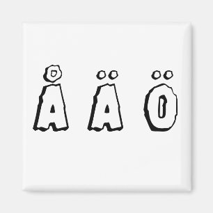 Zweedse brieven (å ä ö) magneet