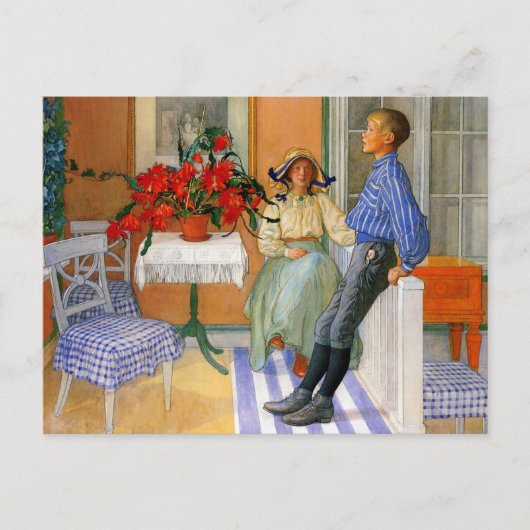 Zweedse broer en zuster 1911 briefkaart (Voorkant)