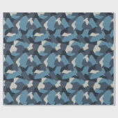 Zweedse Camo Advanced Blue Cadeaupapier (Vlak)