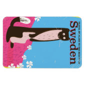 Zweedse Cartoon vintage reisposter Magneet (Horizontaal)