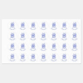 Zweedse Dala Horse Blue en White - Aangepaste naam Labels (Vel)