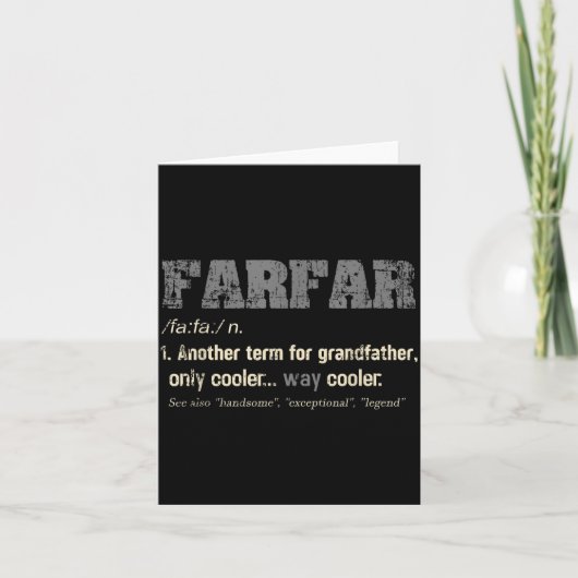 Zweedse Farfar Grappige Definitie Opa Cadeau Kaart (Voorkant)