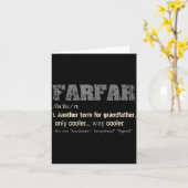 Zweedse Farfar Grappige Definitie Opa Cadeau Kaart (Gele Bloem)