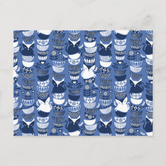 Zweedse folkkatten I Briefkaart