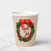 Zweedse God jul Merry Kerstmis Papieren Bekers (Voorkant)