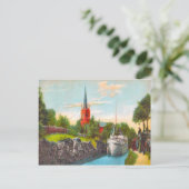 Zweedse Gota-kanaal, 1925 Briefkaart (Staand voorkant)