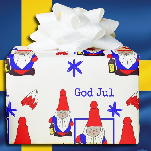 Zweedse kerst bij Gnome Cadeaupapier