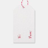 Zweedse kerst dala paard gepersonaliseerd cadeaulabel (Achterkant)