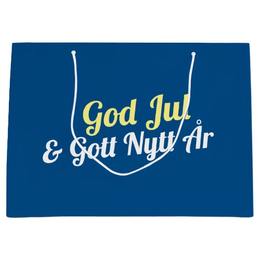 Zweedse kerstcadeauzak groot cadeauzakje (Voorkant)