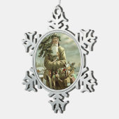  Zweedse kerstman Tin Sneeuwvlok Ornament (Rechts)