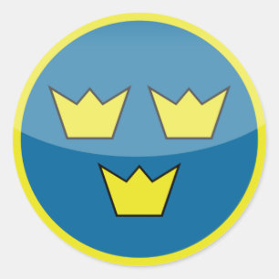 zweedse knuppel ronde sticker