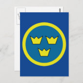 Zweedse kroon briefkaart (Voorkant / Achterkant)