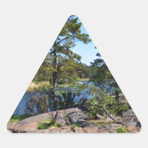 Zweedse landskap driehoek sticker