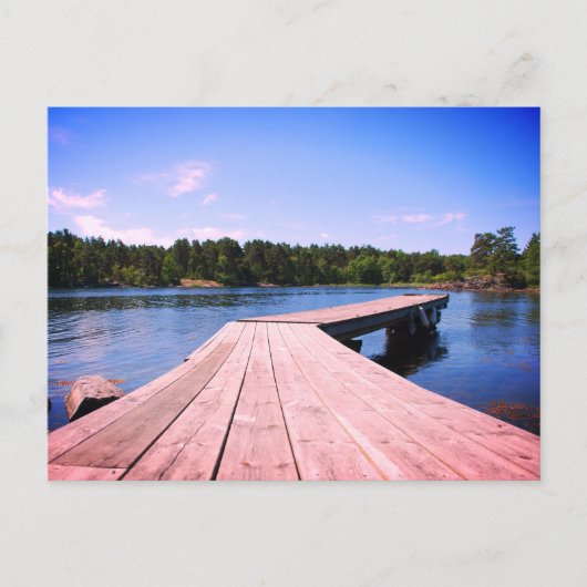 Zweedse landskap, foto briefkaart (Voorkant)