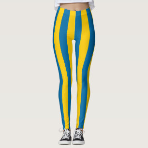 Zweedse nationale vlag Verticaal gestreept Leggings
