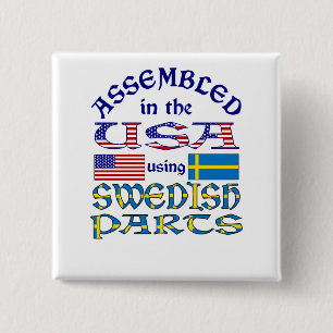 Zweedse Onderdelen Vierkante Button 5,1 Cm