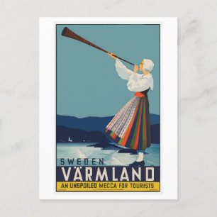 Zweedse reisposter Briefkaart